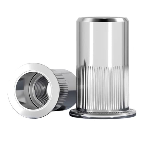 50 Stück M10 Blindnietmuttern aus Edelstahl, Flachkopf-Gewindeeinsätze, robuste Senkkopf-Nietmuttern für Metall- und Kunststoffplatten 50 Stück M10 Blindnietmuttern aus Edelstahl, Flachkopf-Gewindeeinsätze, robuste Senkkopf-Nietmuttern für Metall- und Kunststoffplatten von GUJIAWAN