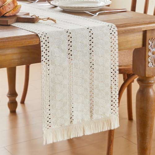 GUJOXILA Boho Tischläufer Creme 30 x 274cm Landhausstil Abwaschbar Tischläufer Tischdeko Table Runner für Küche Vintage Bauernhaus Esstisch Urlaub Party Hochzeit Deko GUJOXILA Boho Tischläufer Creme 30 x 274cm Landhausstil Abwaschbar Tischläufer Tischdeko Table Runner für Küche Vintage Bauernhaus Esstisch Urlaub Party Hochzeit Deko von GUJOXILA