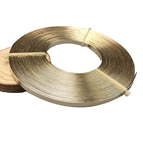 4 m/Rolle, 5 x 1 mm, flacher weicher Aluminiumdraht – 12 Farben for Schmuckherstellung und Bastelarbeiten, 1 Stück(Champagne) von GUKFJLZRT