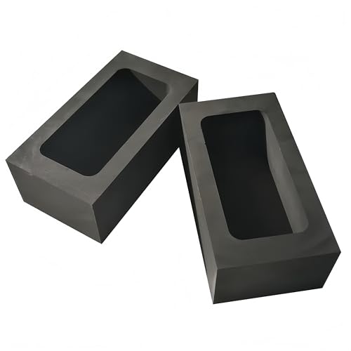 Hochreiner Graphittiegel for Schmelzen von Gold und Silber – 3000 °C hitzebeständig mit Griff – 1 Stück(160mm*50mm (molten gold 3000g)) von GUKFJLZRT