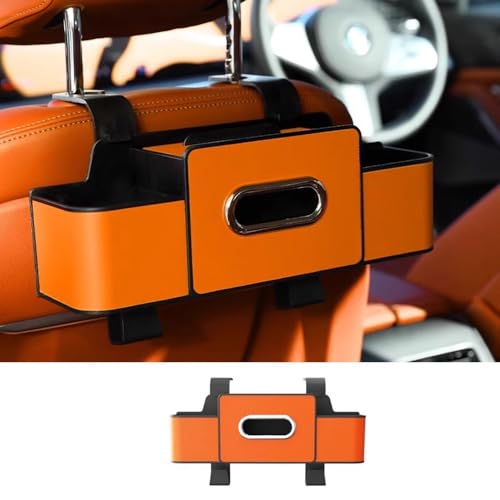 GUKKO Aufbewahrungsbox die Autositzlehne für BMW 2er Active Tourer F45 U06 / 2er Gran Tourer F46, mit 2 Getränkehaltern, Tissue-Box und Haken, Car Organizer,D Orange GUKKO Aufbewahrungsbox die Autositzlehne für BMW 2er Active Tourer F45 U06 / 2er Gran Tourer F46, mit 2 Getränkehaltern, Tissue-Box und Haken, Car Organizer,D Orange von GUKKO