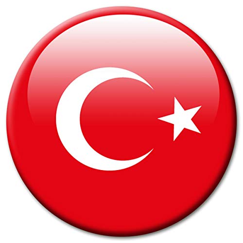 Kühlschrankmagnet Flagge Türkei Magnet Länder Flaggen Reise Souvenir Turkey für Kühlschrank stark groß 50 mm von GUMA Magneticum