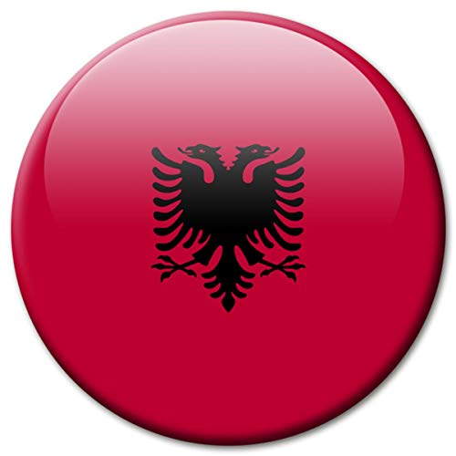 Kühlschrankmagnet Albanien Flaggen Magnet Länder Reise Souvenir Flagge für Kühlschrank stark groß 50 mm von GUMA Magneticum