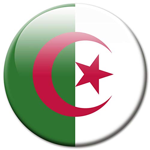Kühlschrankmagnet Algerien Flaggen Magnet Länder Reise Souvenir Flagge für Kühlschrank stark groß 50 mm von GUMA Magneticum