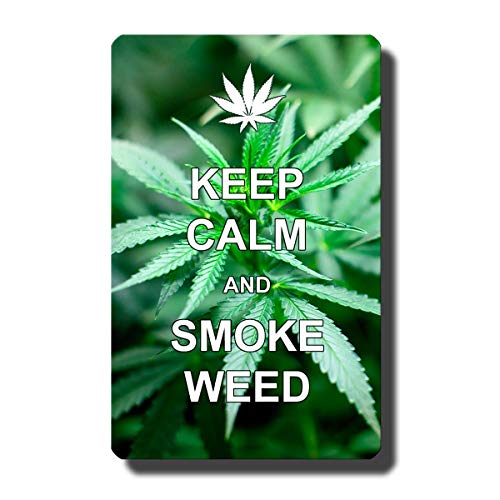 starker Kühlschrankmagnet Cannabis mit lustigem Spruch Keep Calm Geschenk für Männer, Geschenkidee für Freunde, Grün, starker Magnet für Arbeit Büro Magnettafel Kühlschrank von GUMA Magneticum