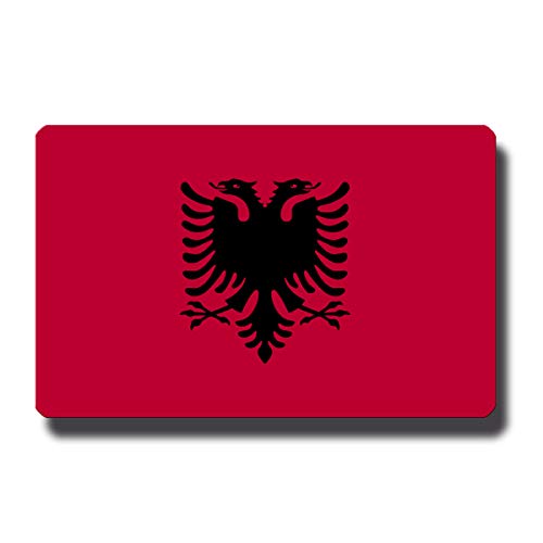 Kühlschrankmagnet Flagge Albanien - 85x55 mm - Metall Magnet mit Motiv Länderflagge von GUMA Magneticum