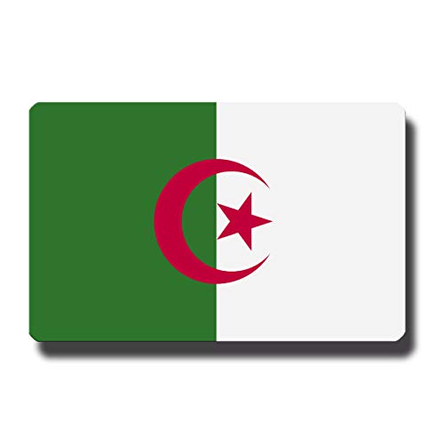 Kühlschrankmagnet Flagge Algerien - 85x55 mm - Metall Magnet mit Motiv Länderflagge von GUMA Magneticum