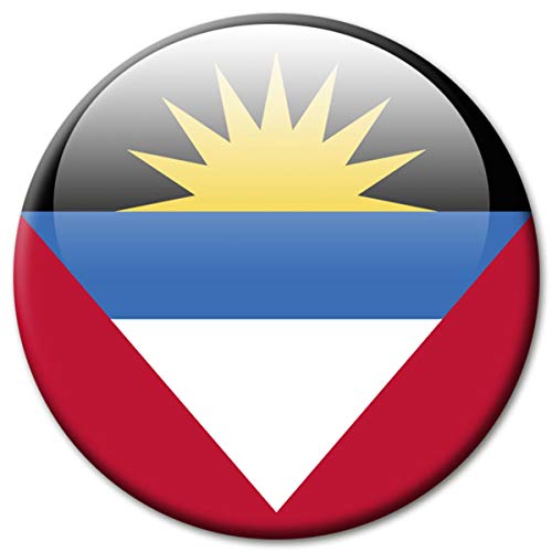 Kühlschrankmagnet Flagge Antigua und Barbuda Magnet Länder Flaggen Reise Souvenir für Kühlschrank stark groß 50 mm von GUMA Magneticum