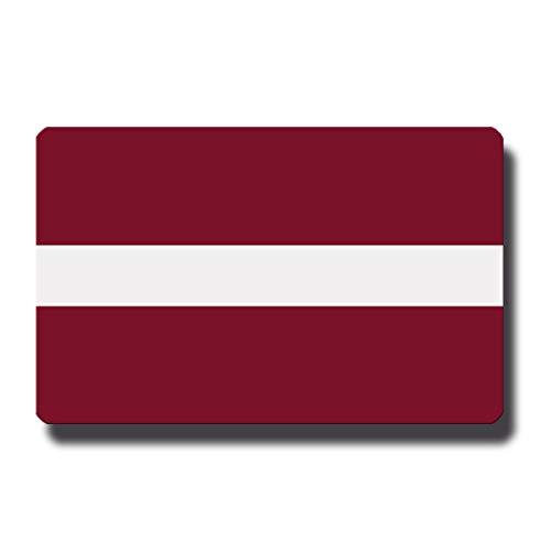 Kühlschrankmagnet Flagge Lettland - 85x55 mm - Metall Magnet mit Motiv Länderflagge von GUMA Magneticum