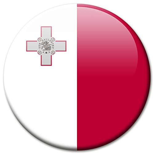 Kühlschrankmagnet Flagge Malta Magnet Länder Flaggen Reise Souvenir für Kühlschrank stark groß 50 mm von GUMA Magneticum