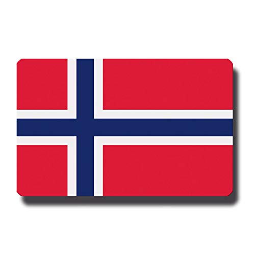 Kühlschrankmagnet Flagge Norwegen - 85x55 mm - Metall Magnet mit Motiv Länderflagge von GUMA Magneticum