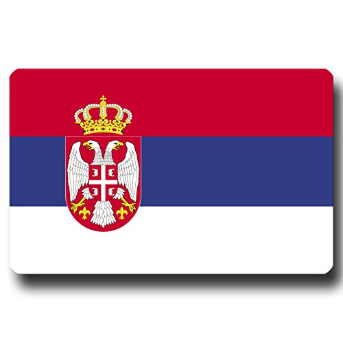 Kühlschrankmagnet Flagge Serbien - 85x55 mm - Metall Magnet mit Motiv Länderflagge von GUMA Magneticum
