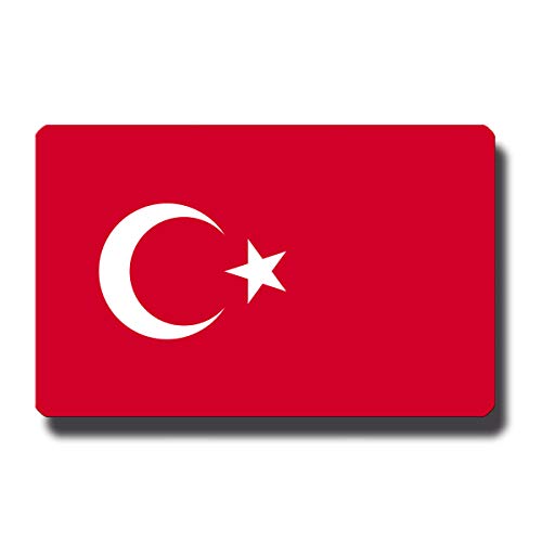 Kühlschrankmagnet Flagge Türkei - 85x55 mm - Metall Magnet mit Motiv Länderflagge Turkey für Kühlschrank Reise Souvenir von GUMA Magneticum