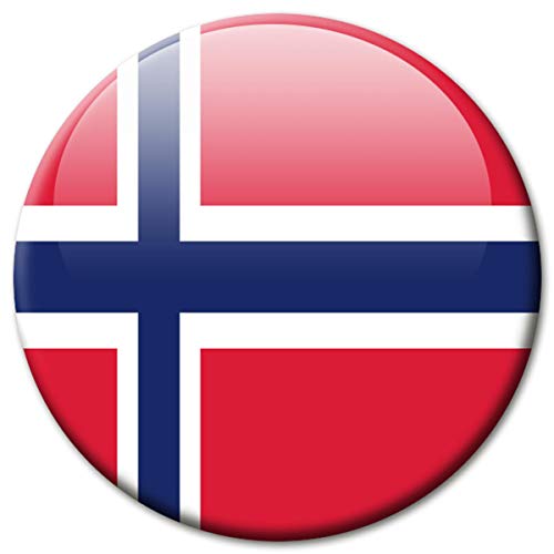 Kühlschrankmagnet Norwegen Flaggen Magnet Länder Reise Souvenir Flagge für Kühlschrank stark groß 50 mm von GUMA Magneticum