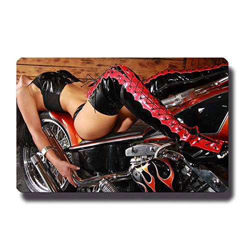 Metall Kühlschrankmagnet Pin Up Magnet Erotik Sexy Girl Motorrad Chopper Woman von GUMA Magneticum