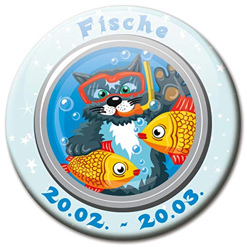 Kühlschrankmagnet Sternzeichen Fische Spruch Magnet Katze lustig für Katzenliebhaber Kühlschrank stark groß 50 mm Kühlschrankmagnet Sternzeichen Fische Spruch Magnet Katze lustig für Katzenliebhaber Kühlschrank stark groß 50 mm von GUMA Magneticum