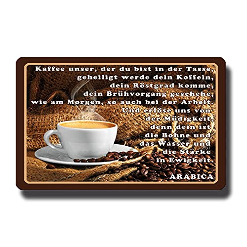 Kühlschrankmagnet Kaffee lustig mit Coffee Spruch Kaffeegebet Deko Magnet Motivation Sprüche Geschenk stark für Kühlschrank Magnettafel von GUMA Magneticum