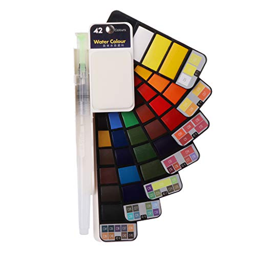 GUMEI 18/25/33/42 Einfarbiges Mal-Set Aquarellpigment Portable Brush Pen Kit Kunst für Künstler Portable von GUMEI