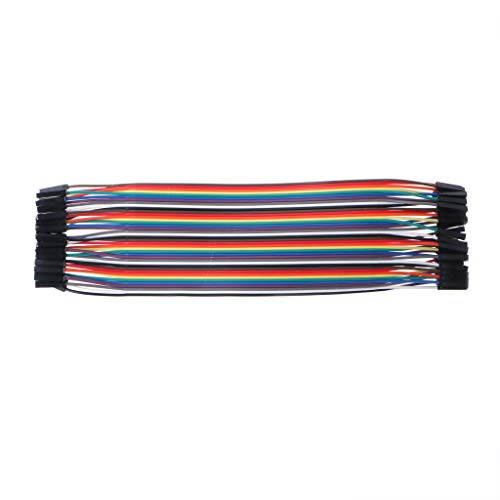 GUMEI 40 Stück Kabel MF/MM/FF Jumper Breadboard Wire Buntes GPIO-Band für DIY KitBatterieklemmen von GUMEI