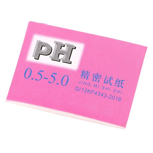 GUMEI 80-Streifen pH-Wert alkalisch Kurzbereich 0,5-5,0 Indikator Lackmus-Papier-pH-Teststreifen von GUMEI