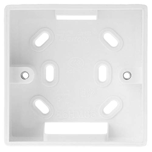 GUMEI 86 * 86mm Wand-Anschlussdose für Thermostat-Temperaturregler-Gehäuse aus PVC (Flammschutzmittel), Weiß, nicht wasserfest, 1 Stück 86 * 86 mm Wand-Anschlussdose von GUMEI