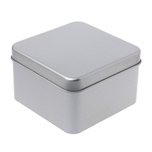 GUMEI 9x9cm Kleine Metalldose Silber Aufbewahrungsbox Koffer Organizer Für Geldmünze Süßigkeitsschlüssel von GUMEI