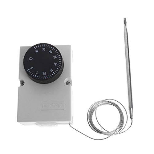 GUMEI AC220V 0-40 ℃ Temperaturschalter Kapillarthermostatregler mit wasserdichter Box von GUMEI