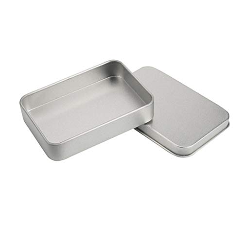 GUMEI Kleine Metalldose Silber Aufbewahrungsbox Organizer für Geldmünze Süßigkeiten Schlüssel Can von GUMEI