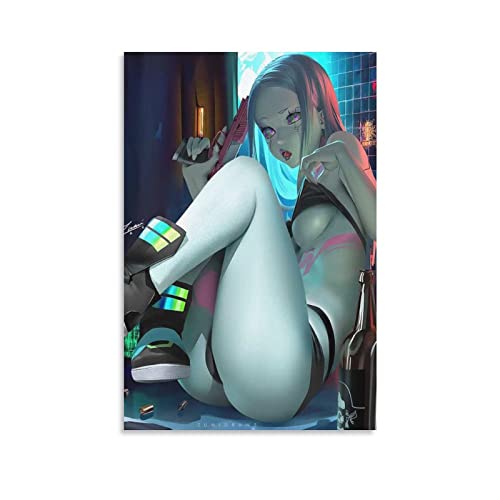 Cyberpunk Edgerunners Poster Anime Beliebtes Mädchen Poster Wandkunst Bild Malerei Poster Leinwand Druck Poster Kunstwerke Raumdekoration 60 x 90 cm von GUNDE