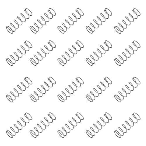 GUNGY Druckfeder Edelstahl Feder Druckfedern 15mm Drahtdurchmesser 0,4mm Außendurchmesser 5mm Länge 15mm Maximale Federkraft 0,3kg 20 Stück von GUNGY