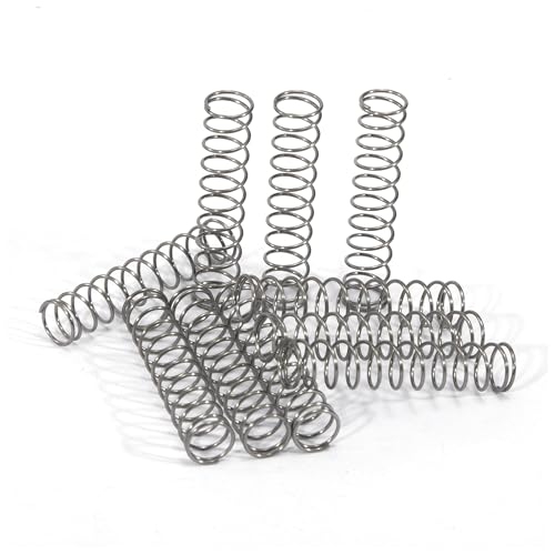 GUNGY Druckfeder Edelstahl Feder Druckfedern 30mm Drahtdurchmesser 0,5mm Innendurchmesser 5mm Länge 30mm Maximale Federkraft 0,54kg 20 Stück von GUNGY