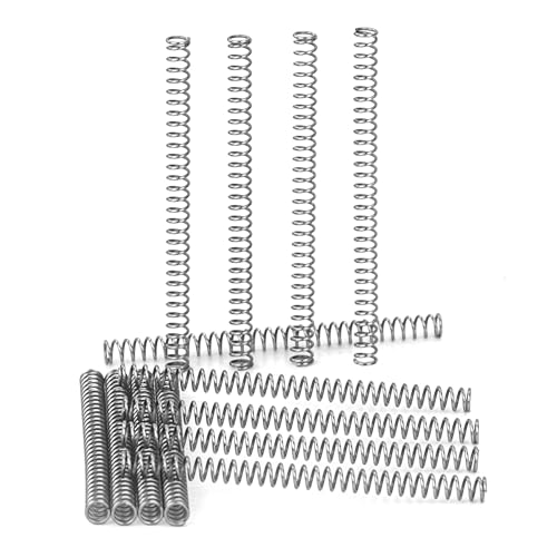 GUNGY Druckfeder Edelstahl Feder Druckfedern 40mm Drahtdurchmesser 0,4mm Außendurchmesser 3mm Länge 40mm Maximale Federkraft 0,9kg 20 Stück von GUNGY