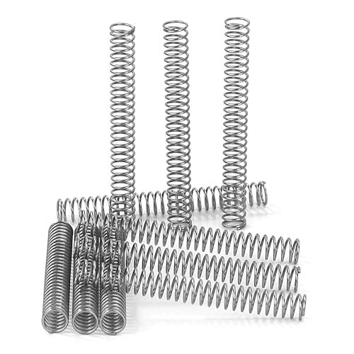 GUNGY Druckfeder Edelstahl Feder Druckfedern 50mm Drahtdurchmesser 0,6mm Außendurchmesser 6mm Länge 50mm Maximale Federkraft 0,9kg 20 Stück von GUNGY