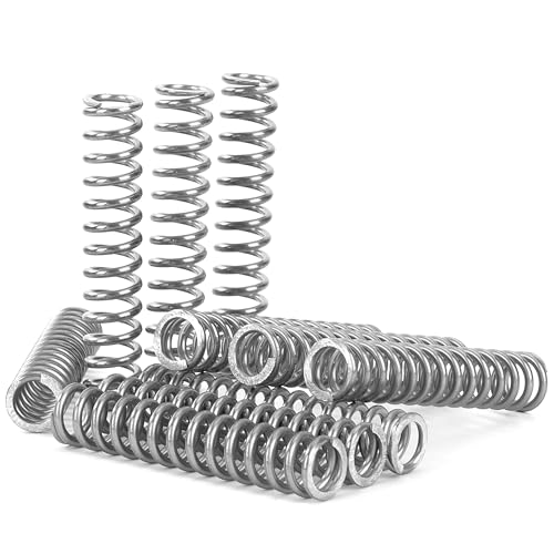 GUNGY Druckfeder Edelstahl Feder Druckfedern 50mm Drahtdurchmesser 1,5mm Außendurchmesser 10mm Länge 50mm Maximale Federkraft 9kg 10 Stück von GUNGY