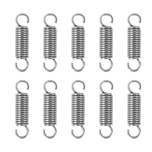GUNGY Zugfedern mit Haken Edelstahl Zugfeder Spannfeder 30mm Außendurchmesser 8mm Drahtdurchmesser 1,2 mm Maximale Zugkraft 4,20kg 1,2x8x30mm 10 Stück von GUNGY