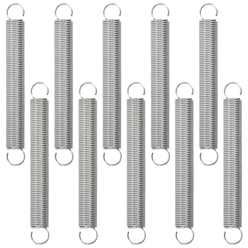 GUNGY Zugfedern mit Haken Edelstahl Zugfeder Spannfeder 40mm Außendurchmesser 5mm Drahtdurchmesser 0,45mm Maximale Zugkraft 0,33kg 0,45x5x40mm 10 Stück von GUNGY