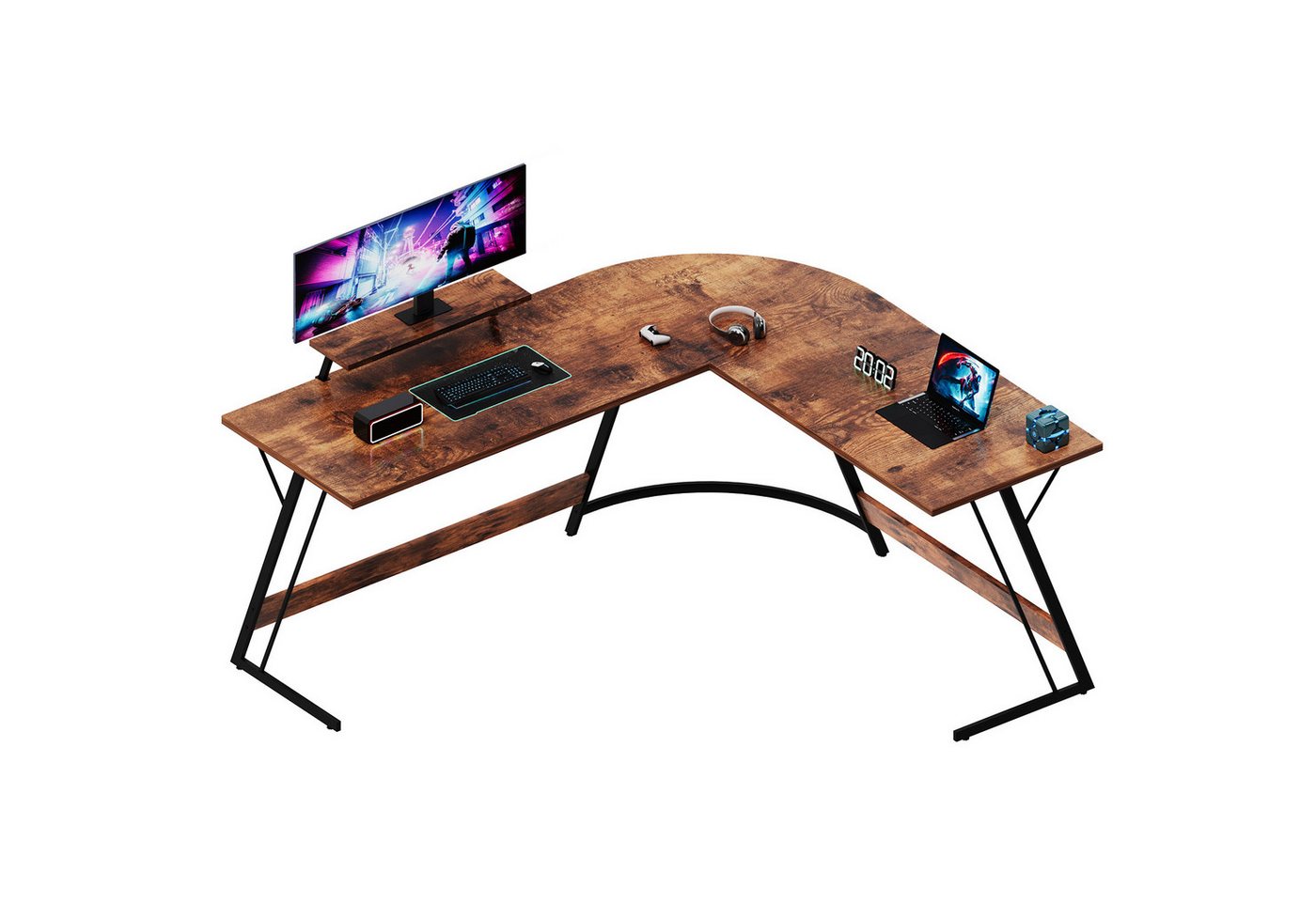 GUNJI Eckschreibtisch L-Form Spedition Schreibtisch Computer Schreibtisch Spieltisch 130cm GUNJI Eckschreibtisch L-Form Spedition Schreibtisch Computer Schreibtisch Spieltisch 130cm von GUNJI