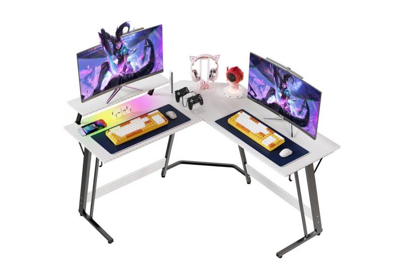 GUNJI Eckschreibtisch L-Form Spedition Schreibtisch Computer Schreibtisch Spieltisch 130cm von GUNJI