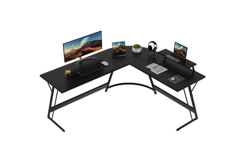 GUNJI Eckschreibtisch 130*130*74cm L-förm mit Computertisch Schreibtisch Gamer von GUNJI