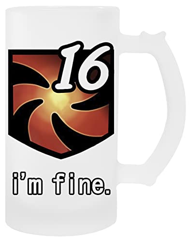 I'm Fine 16 Transparent Bier Becher Mit Griff Beer Mug With Handle von GUNMANT