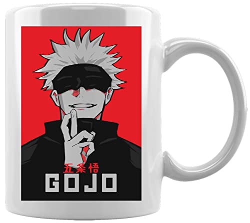 Jujutsu Kaisen Gojo Character Keramikbecher Weißes Kaffee Tee Wasser Tasse Büro Home Ceramic White Mug Cup von GUNMANT