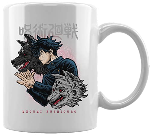 Megumi Fushiguro Jujutsu Character Keramikbecher Weißes Kaffee Tee Wasser Tasse Büro Home Ceramic White Mug Cup von GUNMANT