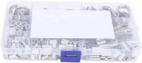 Werkzeuge Kompatibel mit 225 STK. M1.2 M1.5 M2 M2.5 M3 M4 M5 Crimphülse M2 M3 Fingerhut für Drahtseil Crimphülsen von GUNQQIG