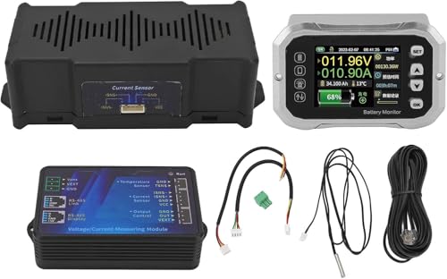 Werkzeuge Kompatibel mit 400A Batteriemonitor 2,4-Zoll-Farb-LED-Bildschirm mit Shunt-Spannungsstromtester Lithium-Batterie-Coulometer von GUNQQIG