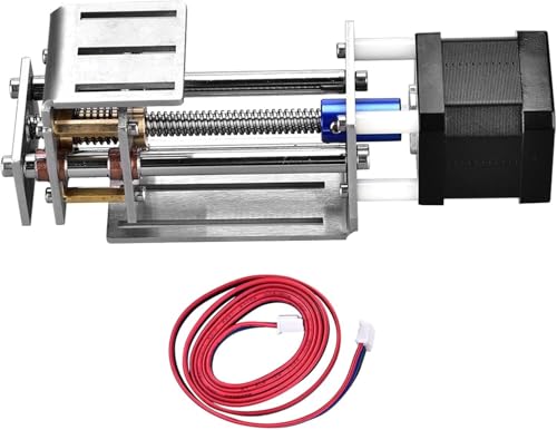 Werkzeuge Kompatibel mit CNC-Schlitten, CNC-Linearschienenschlitten, Edelstahl, Z-Achsen-Schlitten, 60 mm, DIY-Fräsen, Linearführungsschiene, 2-Phasen-4-Draht-Schrittmotor, Linearführungen von GUNQQIG