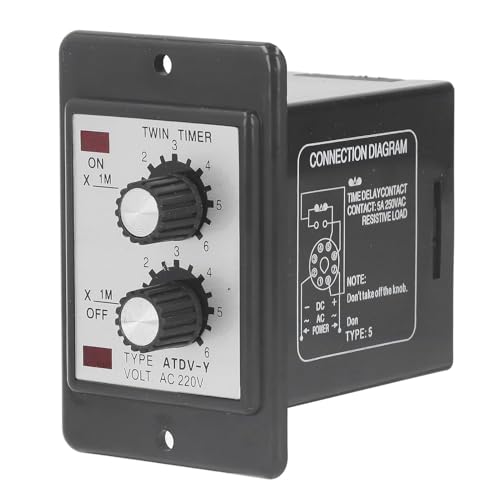 Werkzeuge Kompatibel mit Doppelzyklusverzögerung Twin Timer Relais 6M Hochpräziser Kolbenzyklusverzögerungscontroller AC220V Werkzeuge Kompatibel mit Doppelzyklusverzögerung Twin Timer Relais 6M Hochpräziser Kolbenzyklusverzögerungscontroller AC220V von GUNQQIG