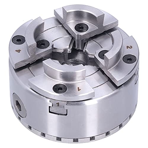 Werkzeuge Kompatibel mit Drehfutter, M33 4 Zoll 4-Backen-Drehfutter aus Metall, selbstzentrierend, 0,03 mm Genauigkeit, für die Holzbearbeitung, Stützklemmung, elektrische Drehfutter von GUNQQIG