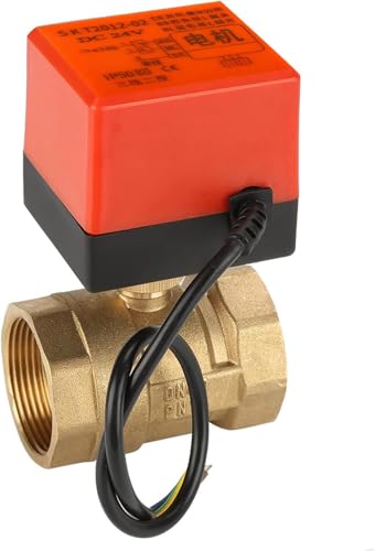 Werkzeuge Kompatibel mit Messing-Kugelhahn, DC 24 V Messing-Motorkugelhahn 2-Wege-3-Draht-Elektroventil DN40 G1-1/2 Nenndruck: 1,6 MPa, Kugelhähne von GUNQQIG