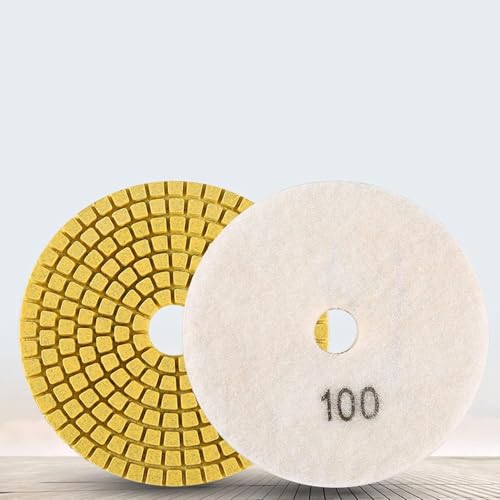 Werkzeuge Kompatibel mit Schleifrad, 100 mm, 4 Schleifscheiben, Nass-Diamant-Schleif- und Polierpad für Granit, Marmor, Stein [1000], Schleifscheiben (800)(100) von GUNQQIG