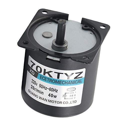 Zubehör 220 V AC 40 W langsam laufende Getriebemotor 70 KTYZ Permanentmagnet-Synchronmotor einstellbare Richtung Hohes Drehmoment Geräuscharmer Motor(30rpm with bracket) von GUNQQIG